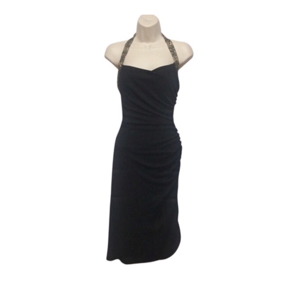 David Meister Dresses & Skirts - David Meister Black Ruched Halter Dress
